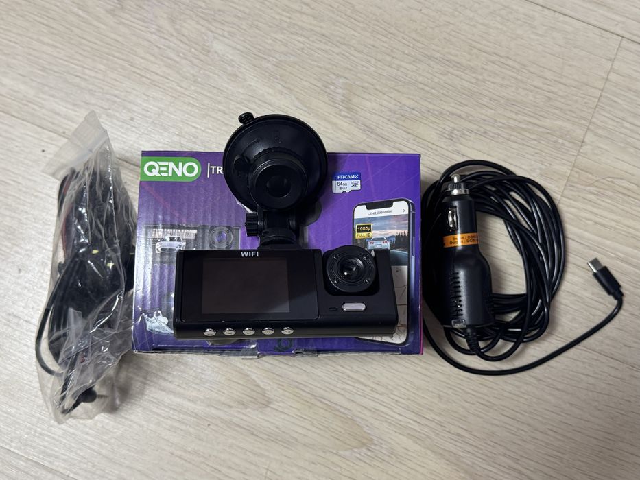 Camera Auto DVR Qeno® TRIO High PRO, 3 Lentile, Full HD
