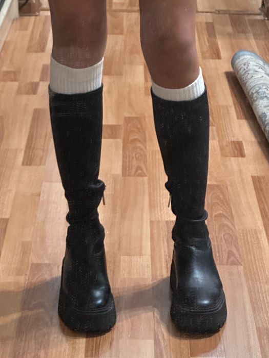 Сапоги чулки на платформе