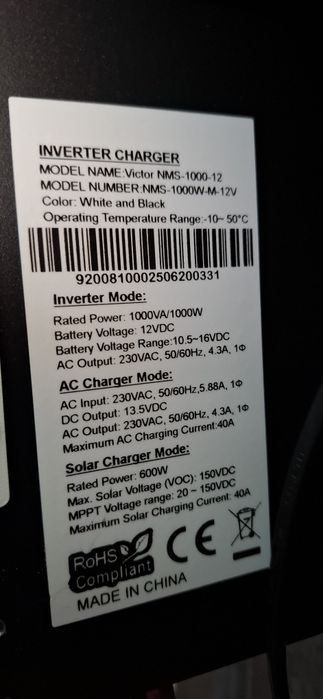 Vind Invertor 12V.  1 0 Kw1.5kw.  panou solar