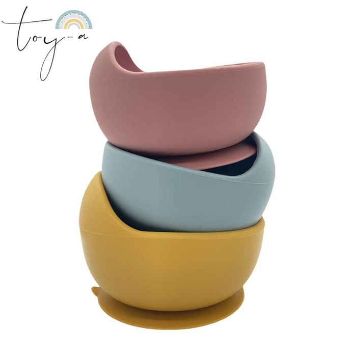 Комплект купа, лигавник и биберонодържач от силикон