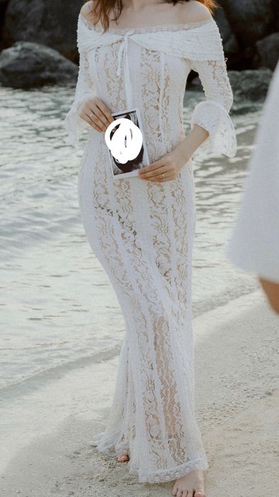 продам платье длинное белое