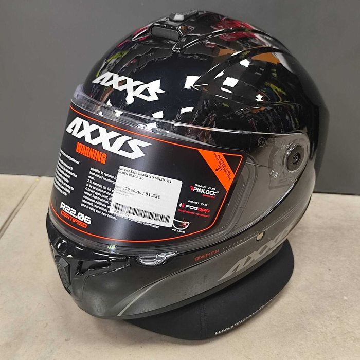 Каска AXXIS Draken S Solid A11 Gloss Black - Код: 83139