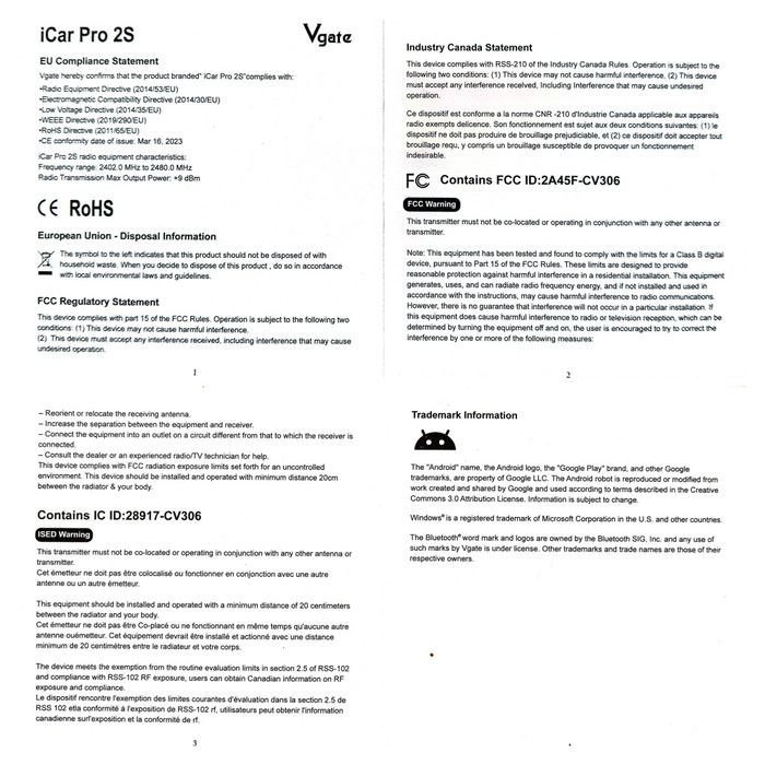 Нов OBD2 Автодиагностичен скенер Vgate iCar 2S PRO Bt5.3+ кодинг+All phone OS, Upgradable from Vgate