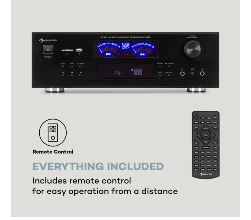 Amplificator Auna Nou 400W Telecomandă Bluethoot