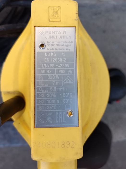 Pompă submersibila pentru apă murdară JUNG PUMPEN