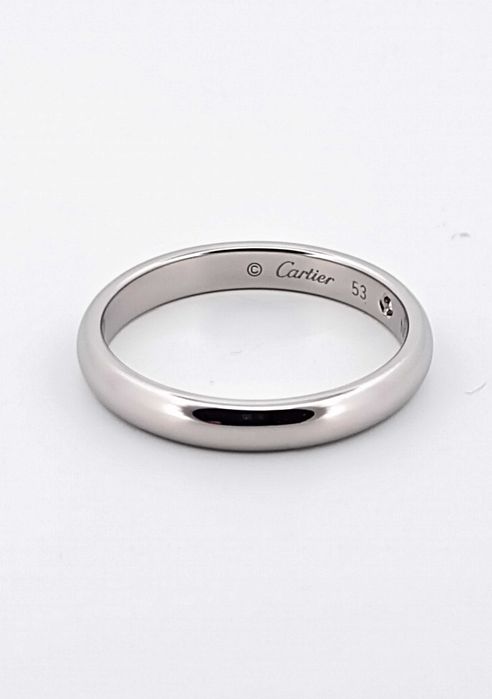 Inel Original Cartier C de Cartier  Logo Diamond Pt 950 - Marimea 53
