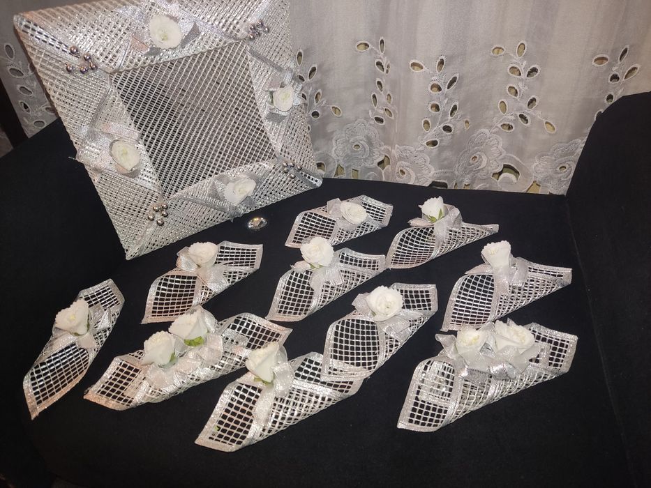 Свадебный набор,украшение- подставка для салфеток на стол