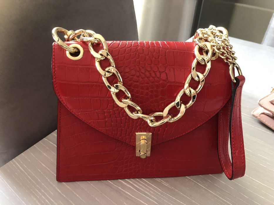 Чанта pinko невероятнив бяло и пепел от рози,черно синьо и циклсмено