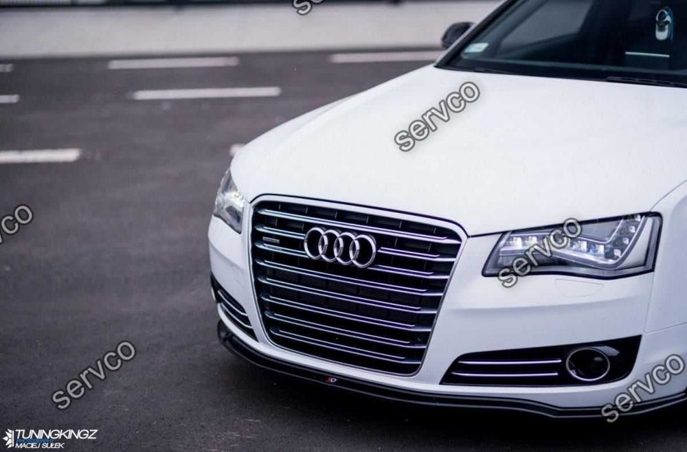 Prelungire splitter bara fata Audi A8 D4 2009-2017 v1 - Maxton Design