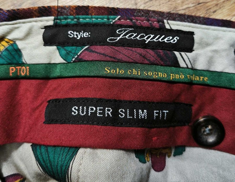 Pantaloni Torino PT01 Slim fit Кариран мъжки панталон размер 50 / L