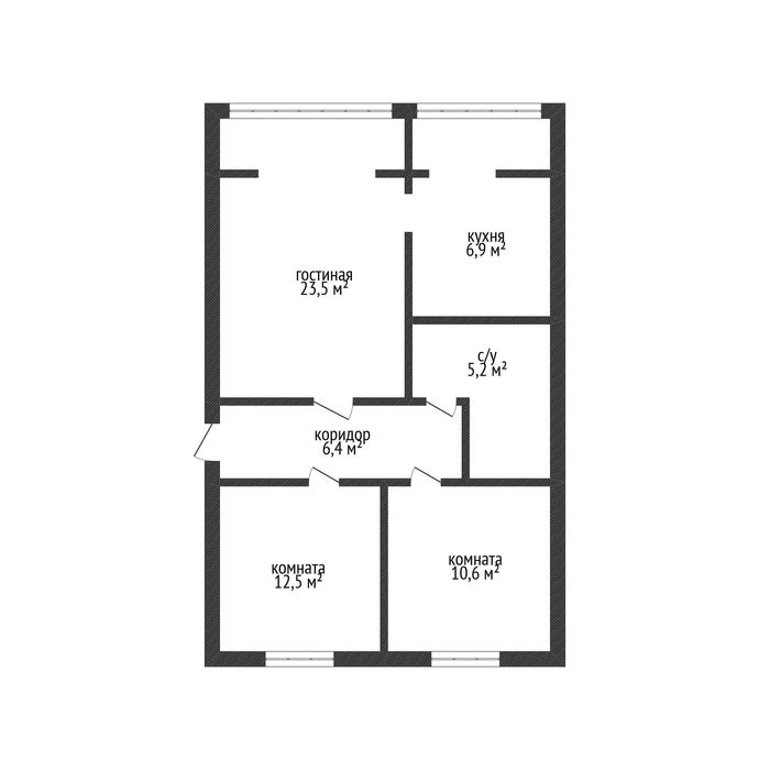 3 комнатная квартира Сазда
