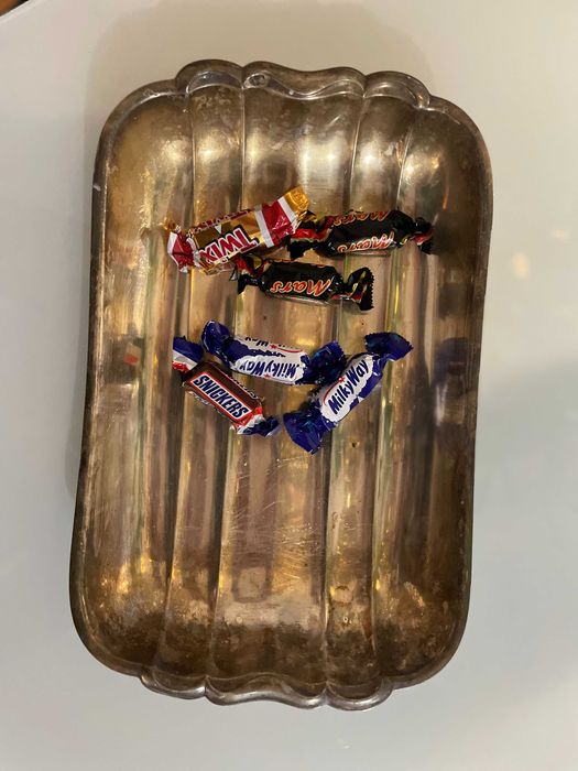 tava fructiera servit argintata  art deco veche  decor design WMF