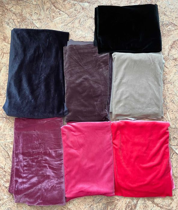 Материал Отрезы Ткани яркие цвета качественный корейский бархат