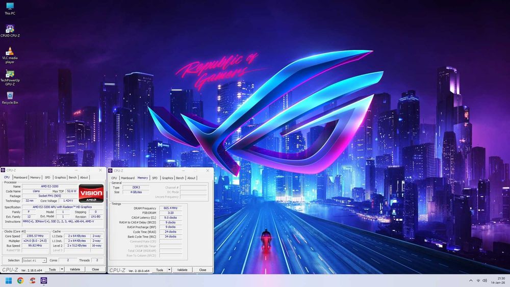 Vand KIT AMD E2-3200+Placa+4GB DDR3+GPU AMD 6370D+Cooler+WiFi 100lei