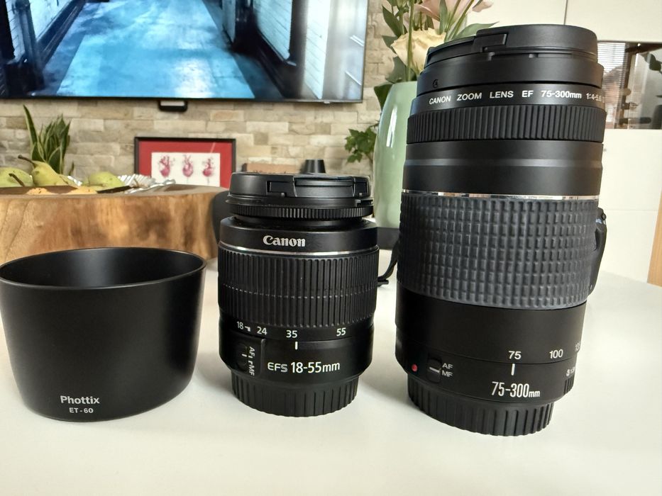 Canon EOS 1300D + два обектива + оригинална чанта Canon