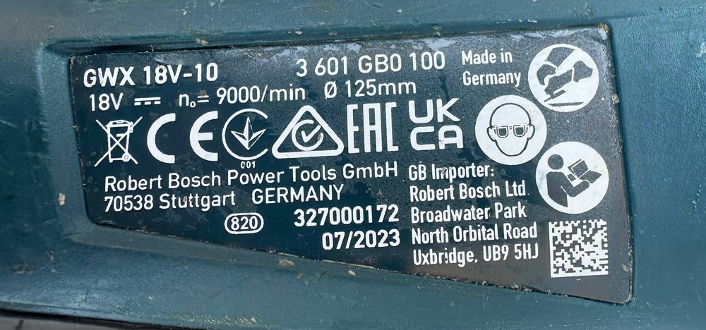 Bosch GWX 18V-10 P - Безчетков ъглошлайф 2x18V 4.0Ah ProCore