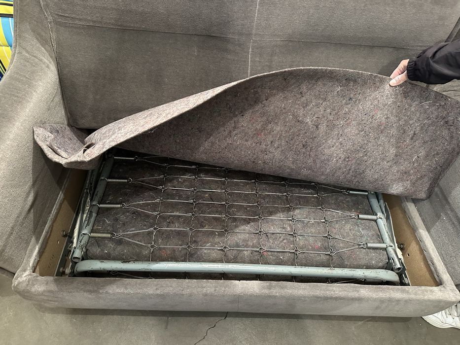 Разтегаем диван с елегантна сива тапицерия