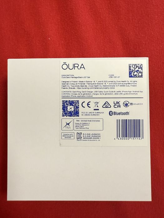 Oura Ring Gen3 Heritage Black US7