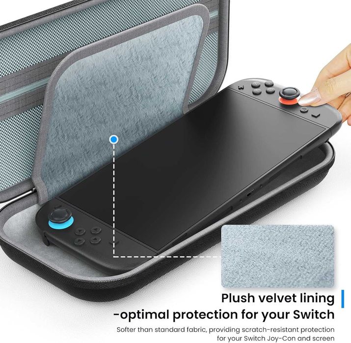 Husă transport compatibilă cu Nintendo Switch 2, 10 sloturi jocuri