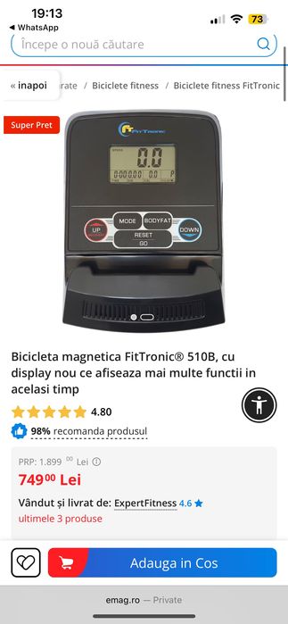 Bicicletă fitness