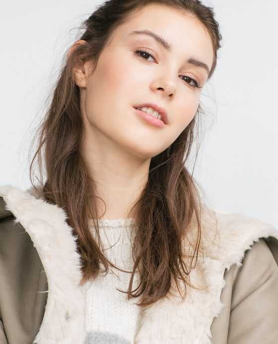NOU! Palton tip cojoc ZARA