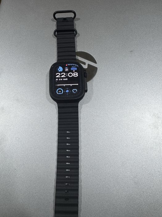 iWatch Ultra 2. 49mm. Black Ti. Black ocean band