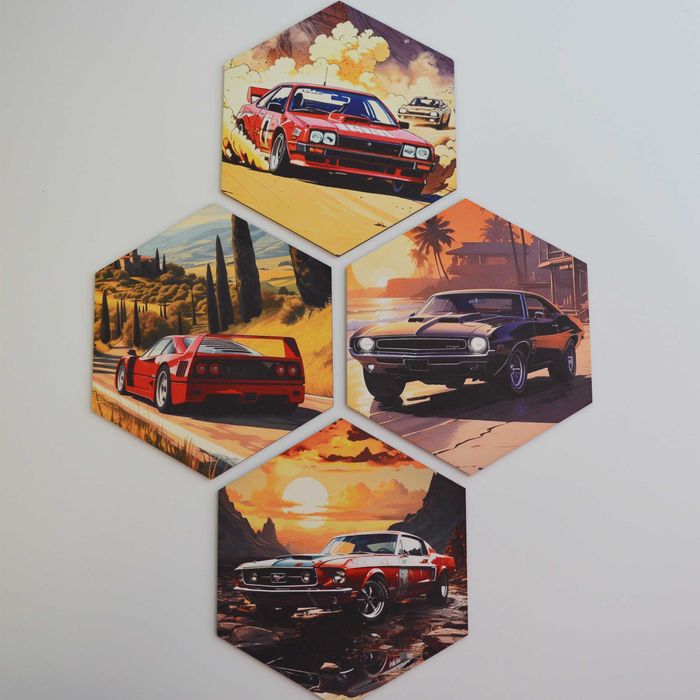 Пано за стена "Хексагон" с Ваши снимки, картинки, емблеми.