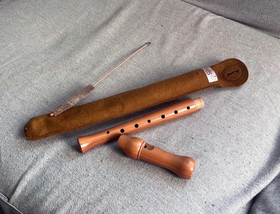 Flaut drept Küng Swiss Made lemn sopran cu toc original