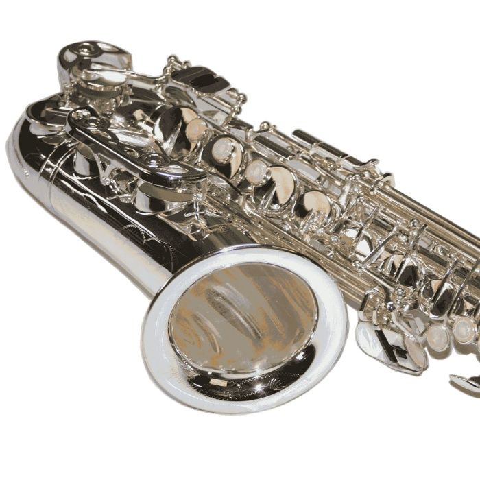 Saxofon Alto Karl Glaser ARGINTIU NOU curbat Saxophone Germania