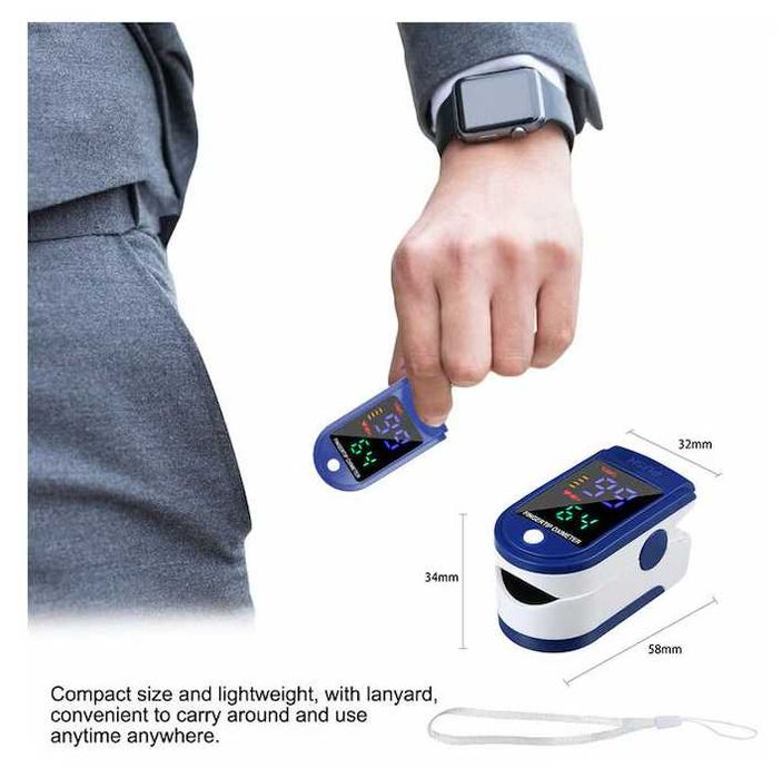 Pulsoximetru Digital SpO2 si Puls nou, Oxigen Sange, Copii si Adulti