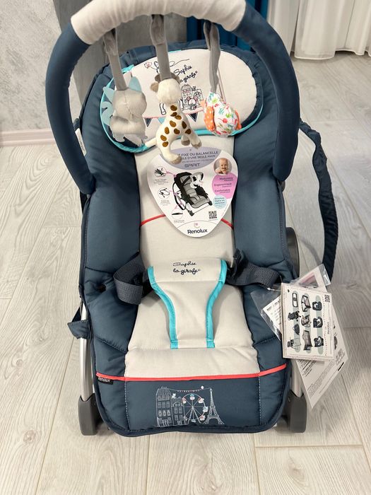 Детски шезлонг Чисто Нов Renolux серия със Жирафчето