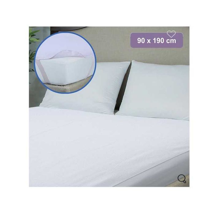 Протектор за матрак с ластици Mercado Trade, Бял, Различни размери