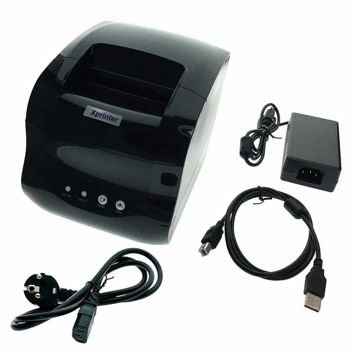 Термопринтер Xprinter XP-365B  Bar kod printer этикетки печатает
