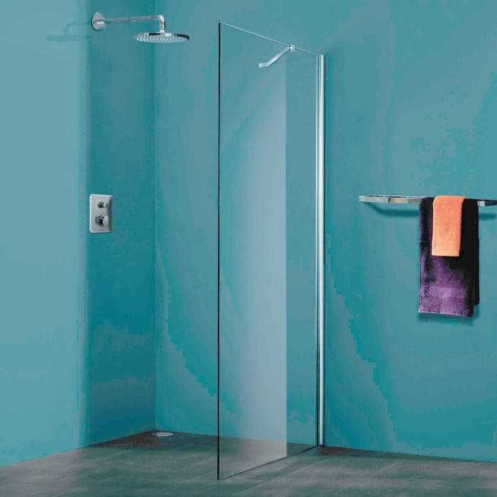 Perete dus tip walk-in, Huppe Design SP750 AP 21H016075, sticla transparenta, profil cromat, 75 x 200 cm