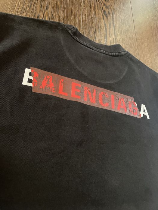 Balenciaga Taped T-Shirt ‘Faded/Black/White/Red’