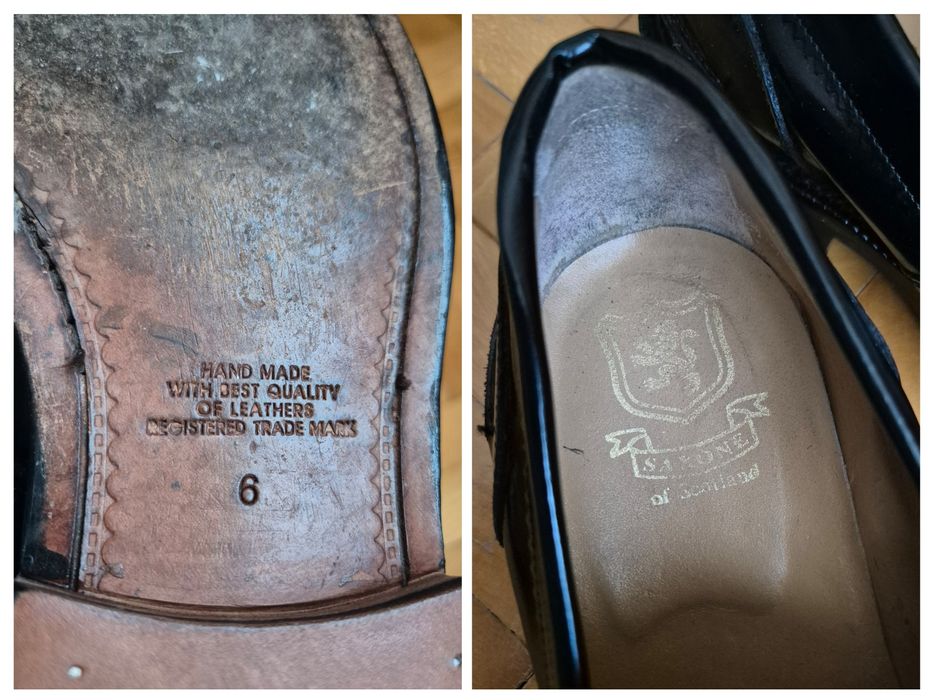 Pantofi de lux Saxone of Scotland, Goodyear Welted, Hand Made - 39/40