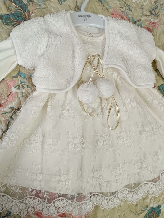 Платье нарядное с шубкой