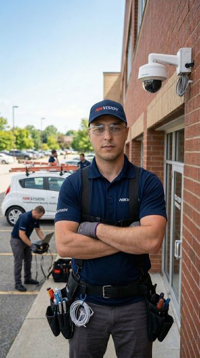 Установка камера видеонаблюдения