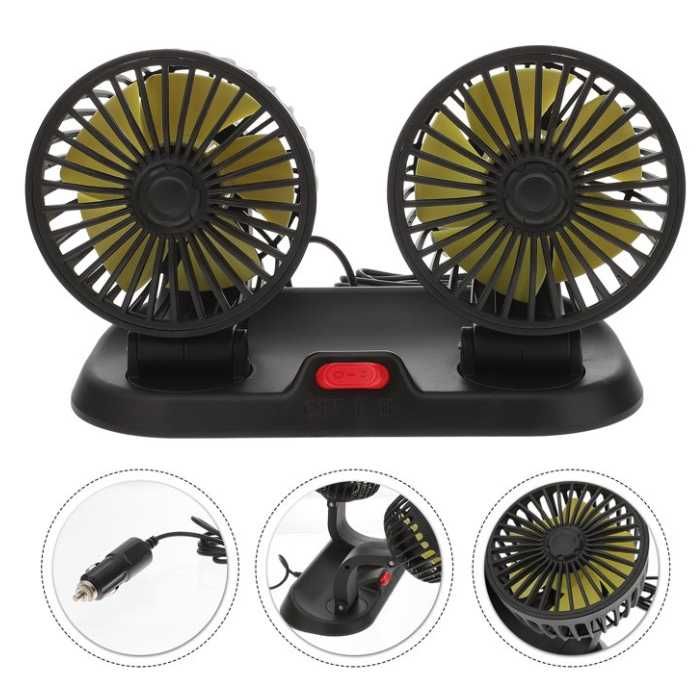 Вентилатор за кола, 2 варианта на 12V или USB