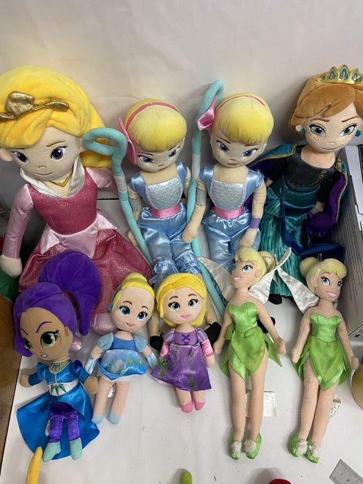 Disney lot 9 jucării din pluș papuși prințese diverse modele