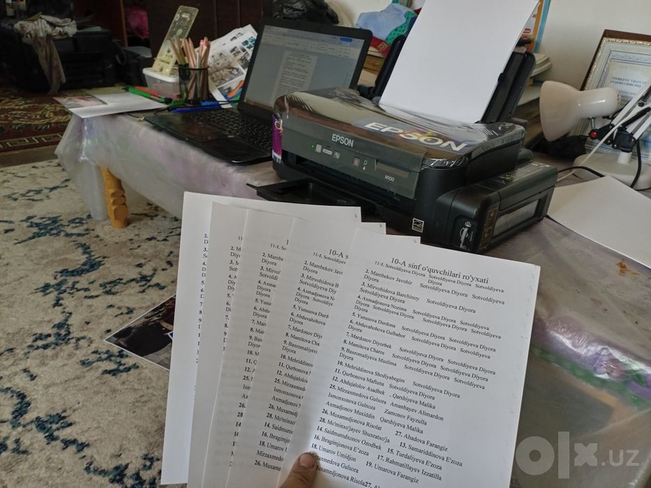 Epson M100 reaktiv juda tezkor printer dyuza 100% zaprafka tola tayyor