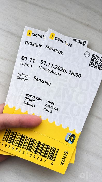 Shoxruxga Fanzona bilet bor