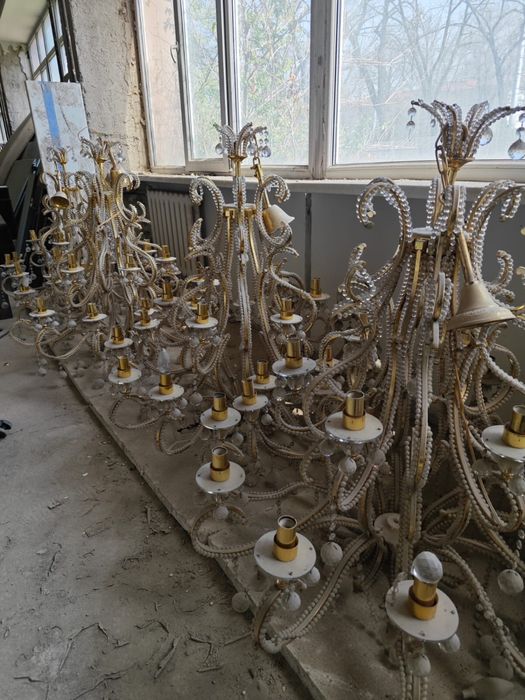 Люстры для высоких потолков 4шт