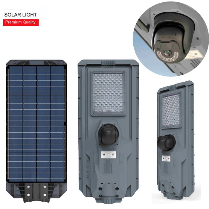 Прожектор на солнечной панели с видеокам