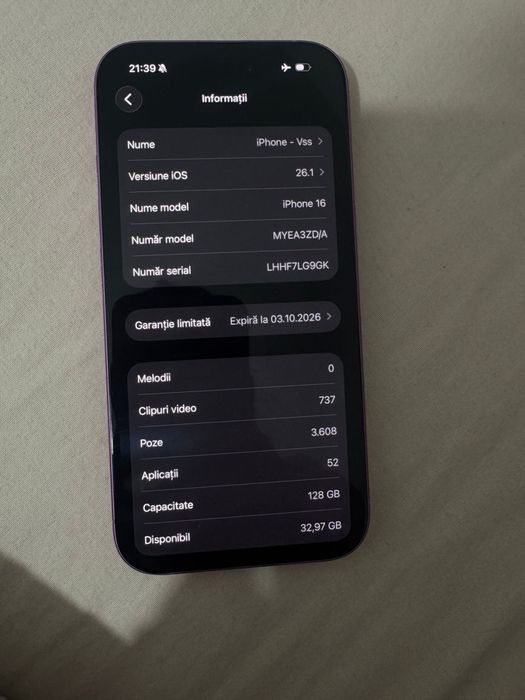Iphone 16 roz simplu, predare personala in buc! Atat