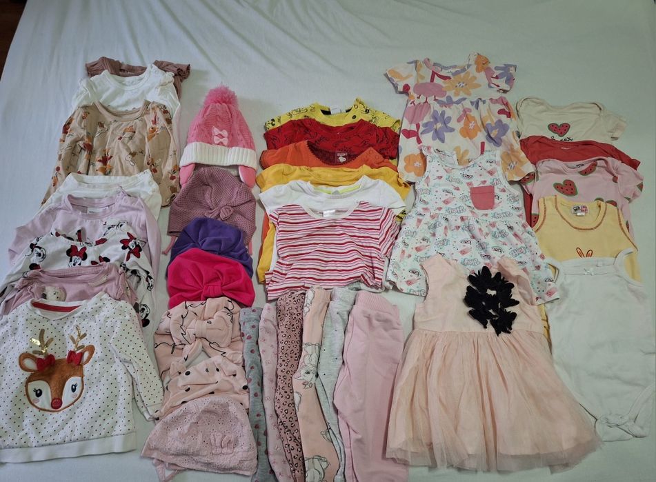 Lot haine bebe fetita, marimea 74