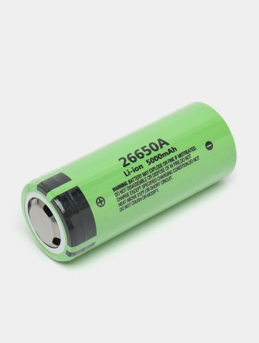 Аккумуляторная батарейка 26650 li-ion, 5000 мАч . Абсолютно новые.