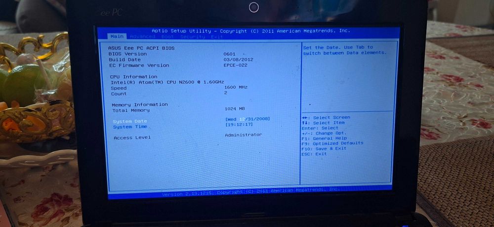 Notebook 512 mb ram
