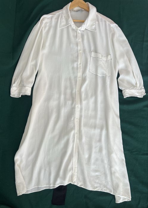 Rochie subtire din viscoza, eleganta, lejera, vaporoasa, crem de la Zara XL