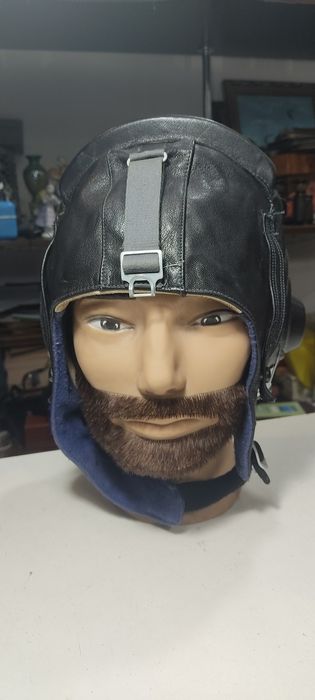 Шлем летчика зимний кожанный